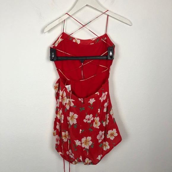 Majorelle Leticia red floral criss cross romper - Picture 10 of 10